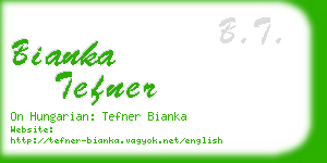 bianka tefner business card